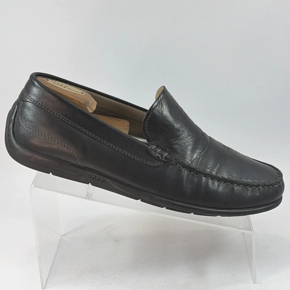 Ecco Classic Moc 2.0 Slip-On Driving Shoe Men's 44EU 11US Black Leather Loafers
